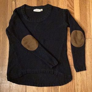 Elbow patch black sweater